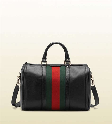 bauletto gucci nero|Gucci leather shoulder bag.